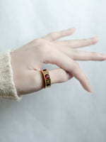 ❤️18K gold red spinel vintage ring❤️