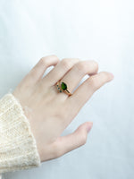 🍀18K gold inlaid with sapphire and green tourmaline - full of temperament and light luxury🌿