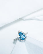 ❄️Santa Maria Aquamarine-Extremely Gorgeous 18K White Gold Ring❄️