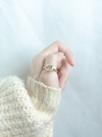 🍵Winter gentle mint green tourmaline ring🎄