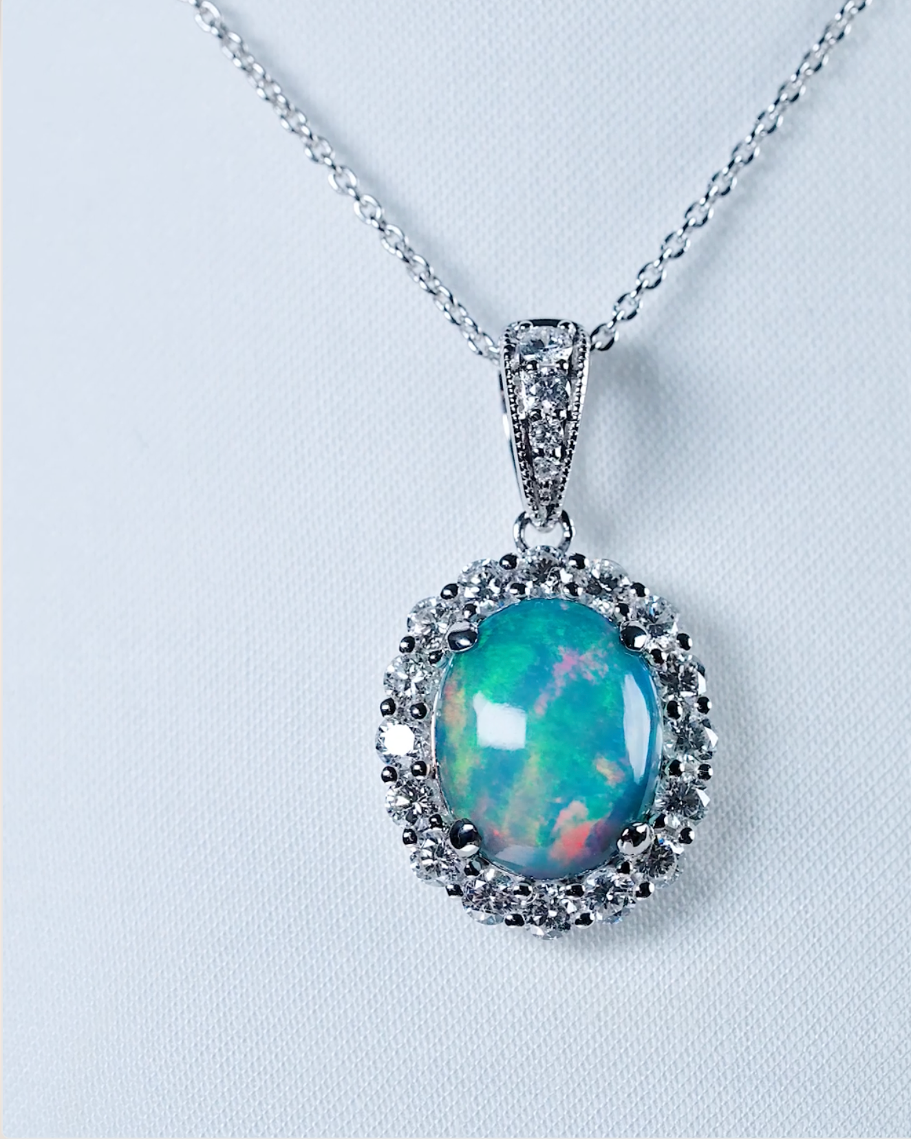 🪐Opal diamond necklace🪐