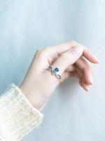 🔹Simple gradient sapphire line ring🔷