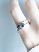 ☯️Sapphire 18K White Gold Tai Chi Ring🥰
