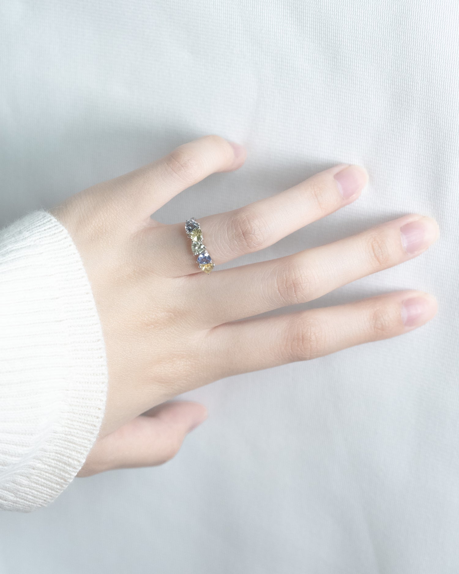 💍【Elegant Style】Triangular Sapphire Ring🌟