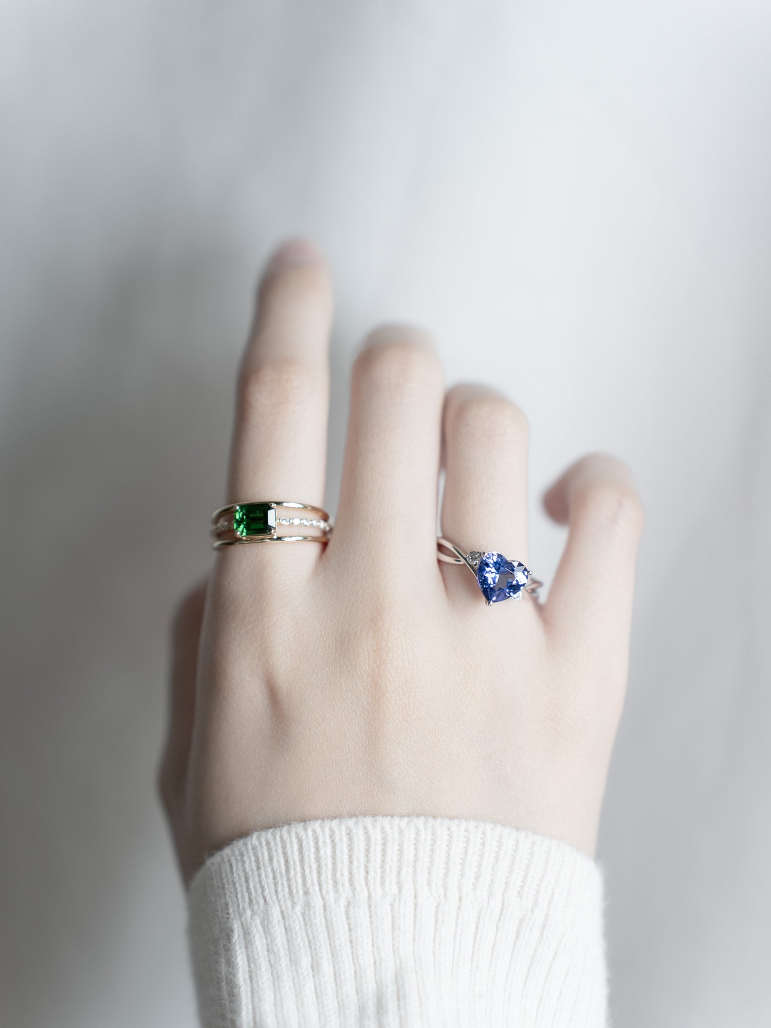 💃🏻D-Block Tanzanite and Gold Elegant Ring - Femininity Up!!